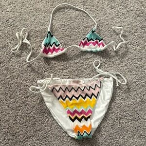 Missoni Kids Swim Bikini - Multicolor Zigzag